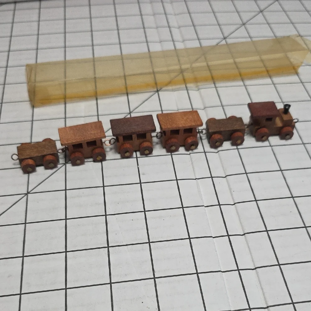 Wooden Block Set Loquai Holzkunst West Germany Original Wooden Train Set Vintage